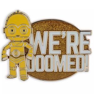 C-3PO Pin Robot Droid Star Wars Limited We’re Doomed New with Card Disney